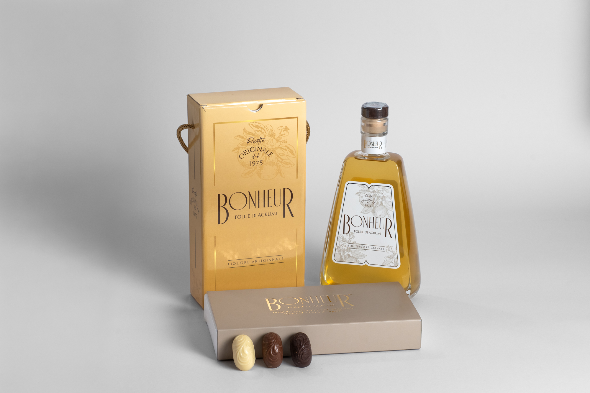 Cioccolatini + Liquore con box (conf. grande 16 pz)