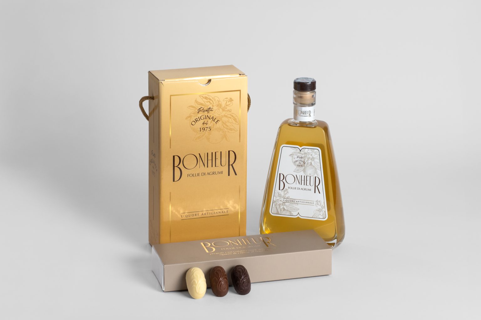 Cioccolatini + Liquore con box (conf. piccola 8 pz)